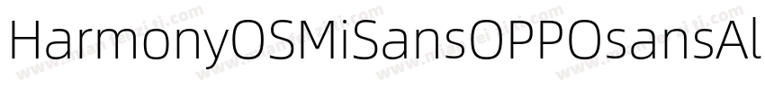 HarmonyOSMiSansOPPOsansAlibaba P字体转换